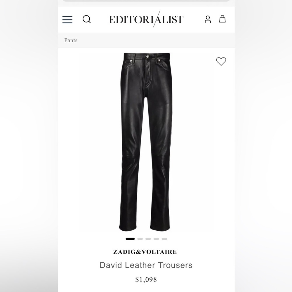 Zadig & Voltaire David black leather pants - Picture 9 of 9